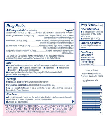 Tabletas Menopausia Boiron Cyclease 60 tabletas