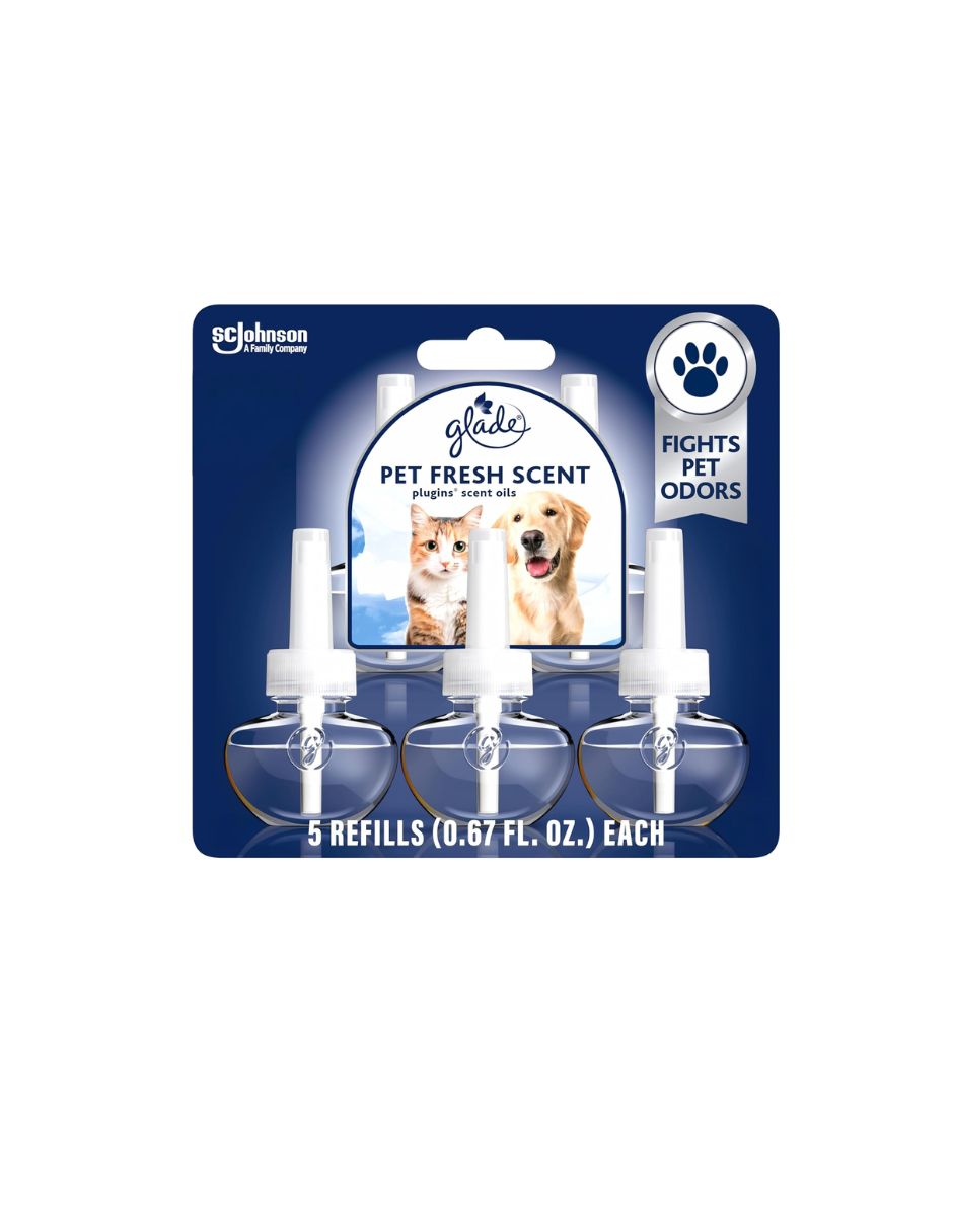 Repuestos Glade PlugIns Eliminador de Olores de Mascotas 5 Pack