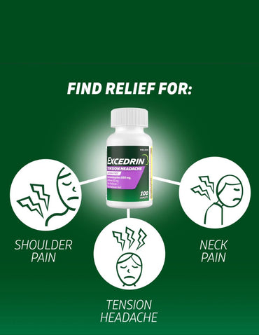 Analgésico Excedrin Tension Headache 100 Tabletas
