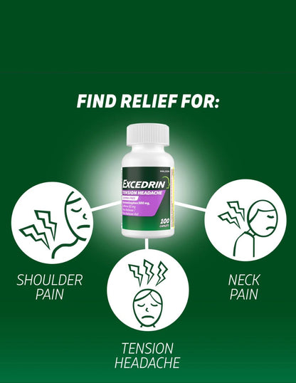 Analgésico Excedrin Tension Headache 100 Tabletas