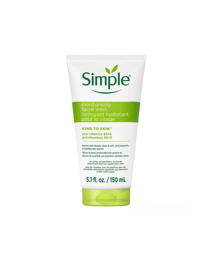 Simple Limpiador facial hidratante sin perfume 148ml