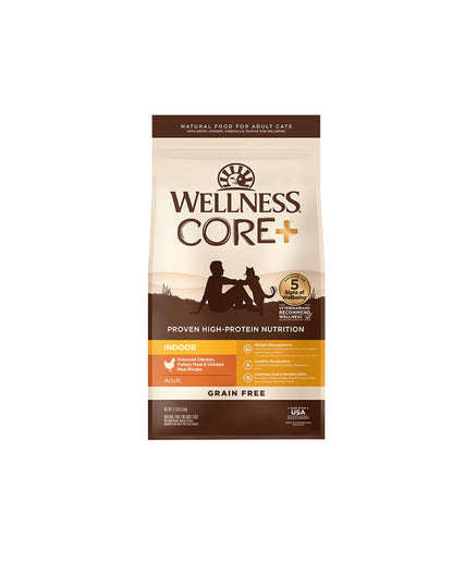 Alimento para gatos adultos Wellness® CORE® de interior: natural, sin cereales, con pollo, pavo y harina de pollo