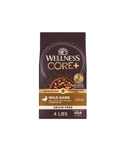 Wellness CORE RawRev Kibble alimento seco para perros adultos: caza silvestre, natural y sin cereales 1.81kg