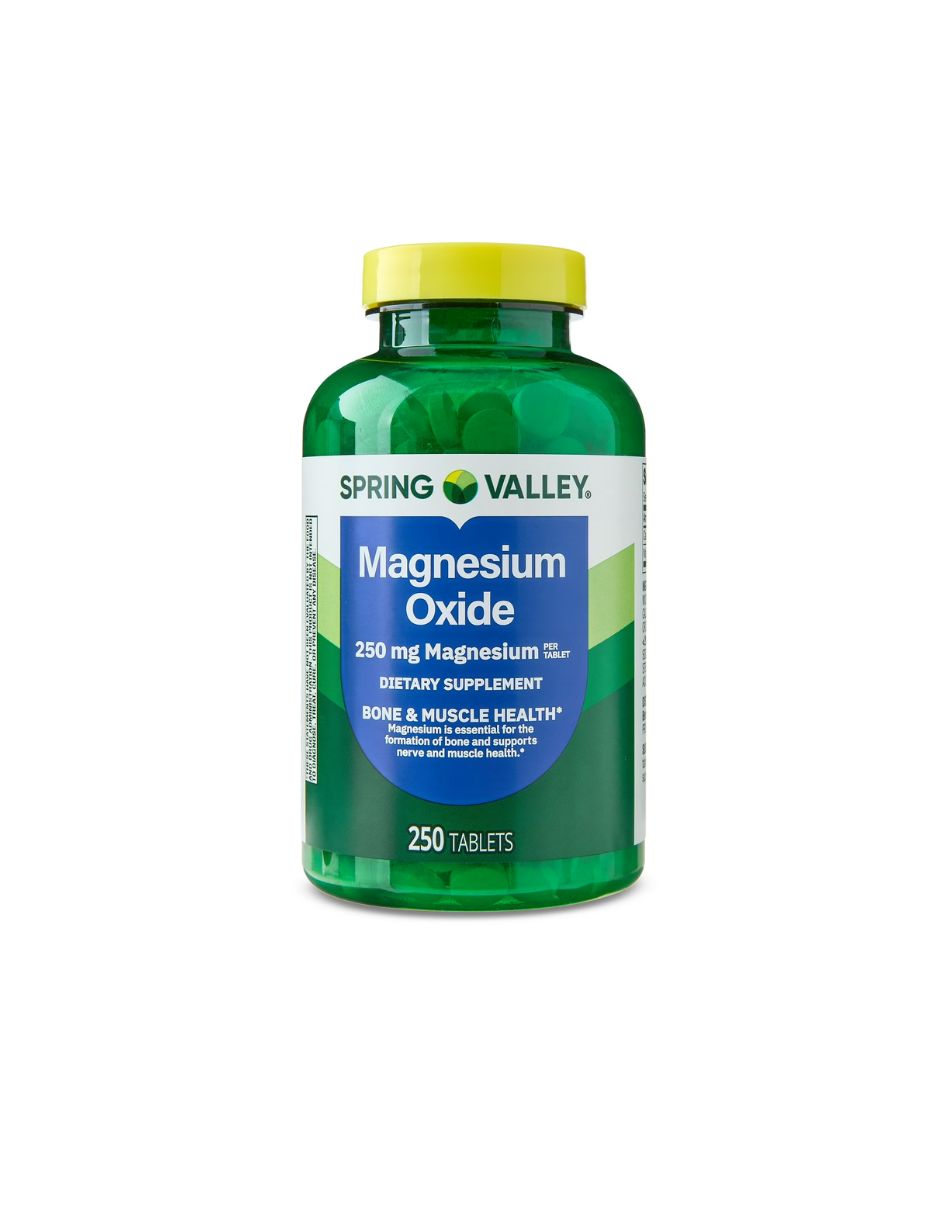 Spring Valley Tabletas de magnesio, 250 mg, 250 unidades