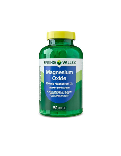Spring Valley Tabletas de magnesio, 250 mg, 250 unidades