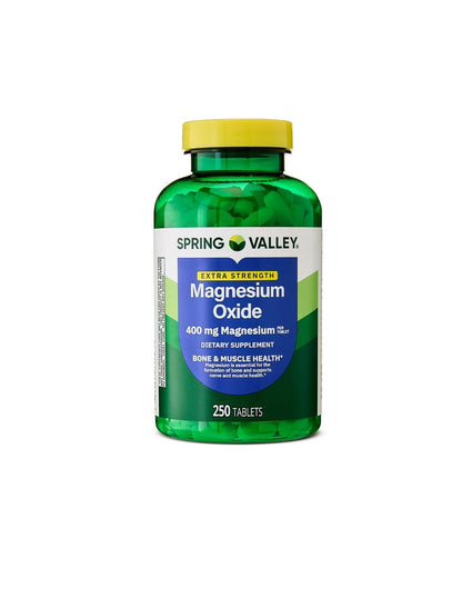 Spring Valley Tabletas de magnesio, 400 mg, 250 unidades
