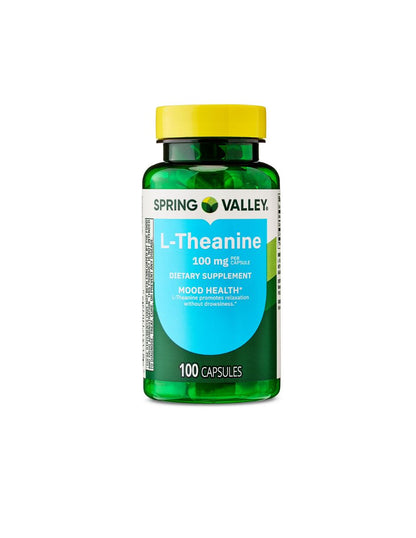 Spring Valley L-Teanina Cápsulas 100 mg, 100 unidades