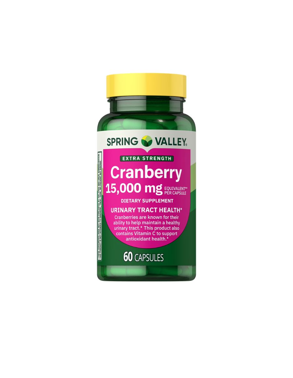 Spring Valley capsulas suplemento de arándano extra fuerte 15,000 mg, 60 unidades