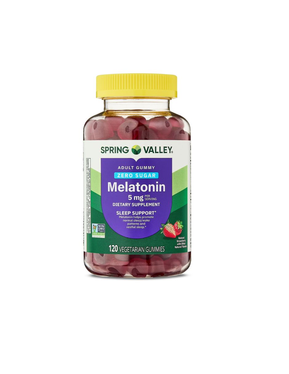 Spring Valley Melatonina gomitas sin azúcar 5 mg, 120 unidades