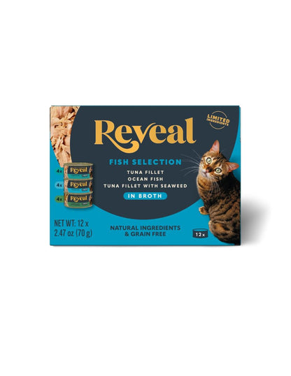 Alimento Húmedo Natural para Gatos Reveal Pescado 8 latas