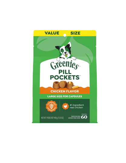 Pill pockets bocadillos para esconder pastillas para perros 448gr