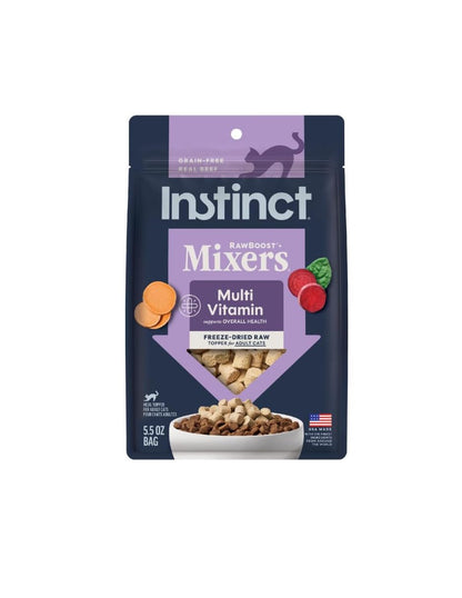 Instinct Mezcladores de refuerzo crudo liofilizado multivitamínico para gatos 156gr