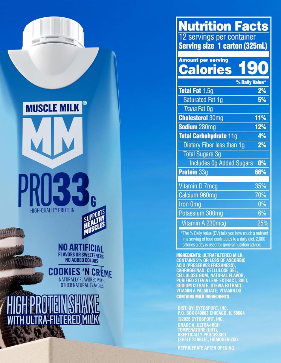 Batido de Proteína Muscle Milk Galleta 325 ml x12