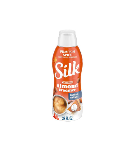 Silk Crema para café con leche de almendras y sin lácteos con sabor a Pumpkin spice 946ml