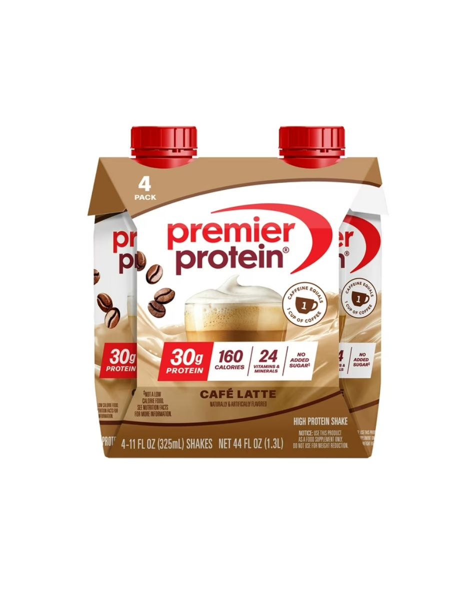 Premier protein batido alto en proteínas de café latte 325ml 4 unidades