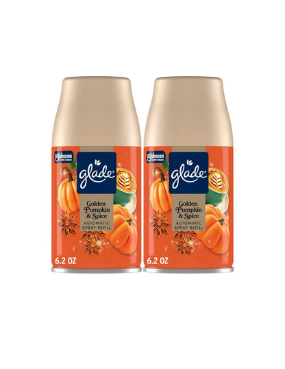 Glade Spray Automático Calabaza Dorada y Especias 175 g x2