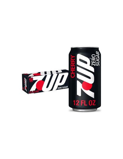 Refresco 7 up Cherry sin azúcar 12 pack