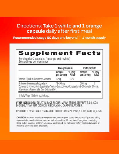 Suplemento Menopausia Amberen Equilibrio 60 Cápsulas