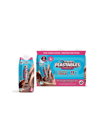 Leche con Chocolate Fortificada Feastables 237 ml Pack 6