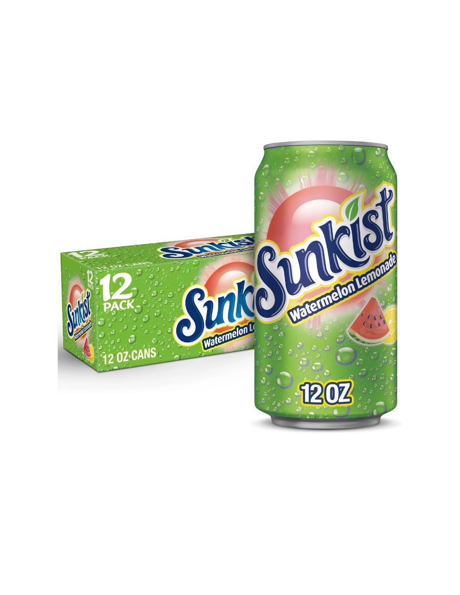 Refresco Sunkist Limonadea de Sandia 12 latas