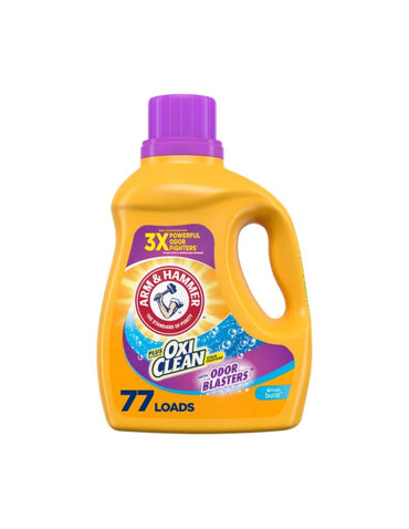 Arm & Hammer Plus OxiClean Odor Blaster Fresh Burst, 128 cargas de detergente líquido para ropa