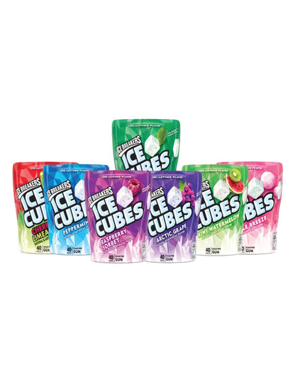 Ice Breakers Ice cubes chicles sin azuzar de 40 piezas (Diferentes sabores)