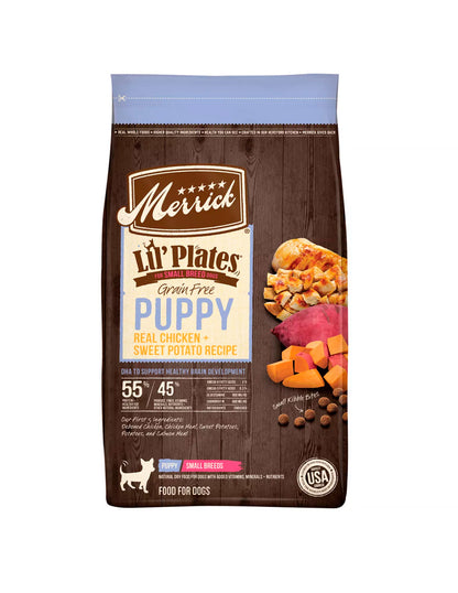 Croquetas Merrick de pollo para perros cachorros de raza pequeña 5kg