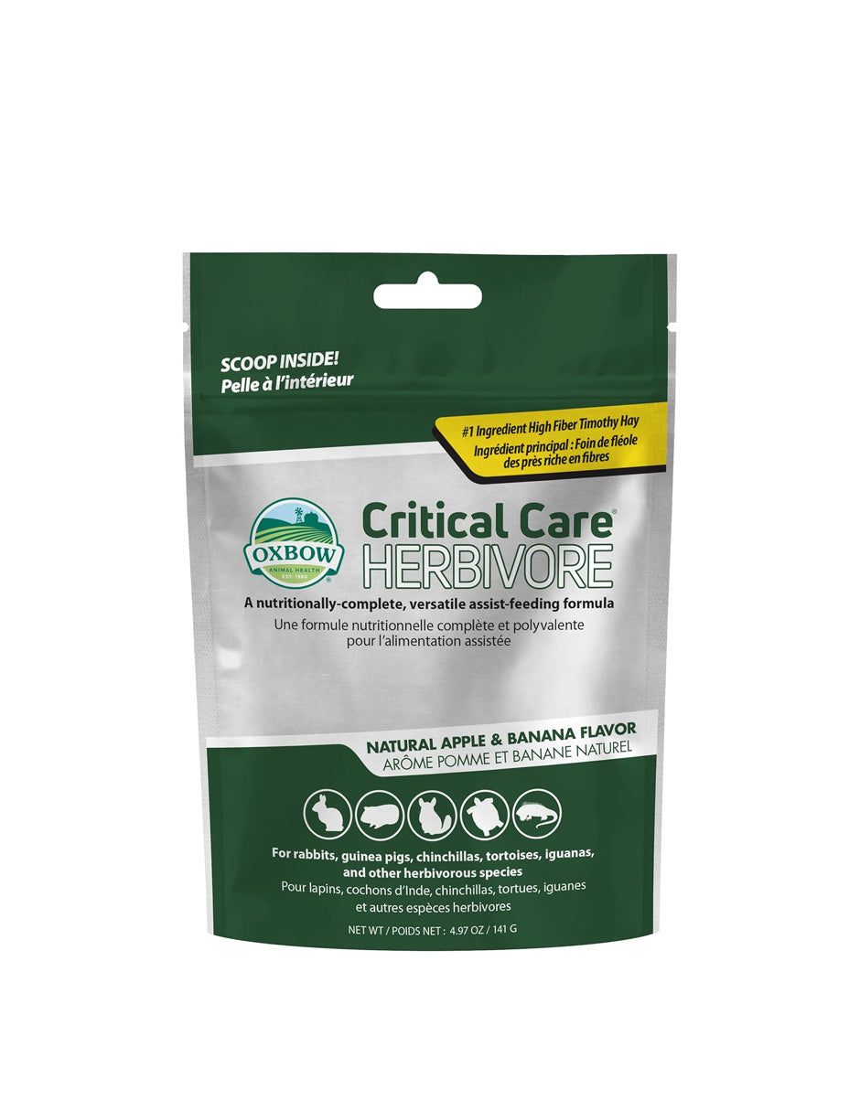 Alimento de apoyo para herbívoros pequeños Oxbow Critical Care 141gr