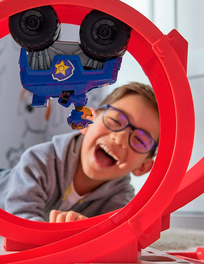 PAW Patrol: Ruedas de Rescate Super Loop Tower HQ con Luces, Sonidos, Vehículo y Figura