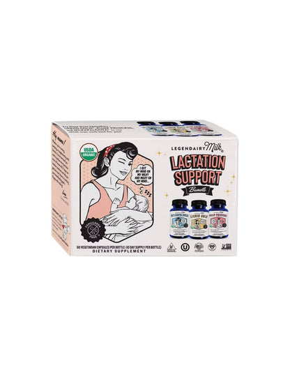 Kit Suplementos Lactancia Vegano Legendairy Milk 180 Cápsulas
