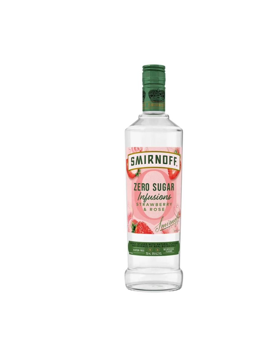 Smirnoff Vodka Infusion Strawberry & Rose sin azúcar 750ml