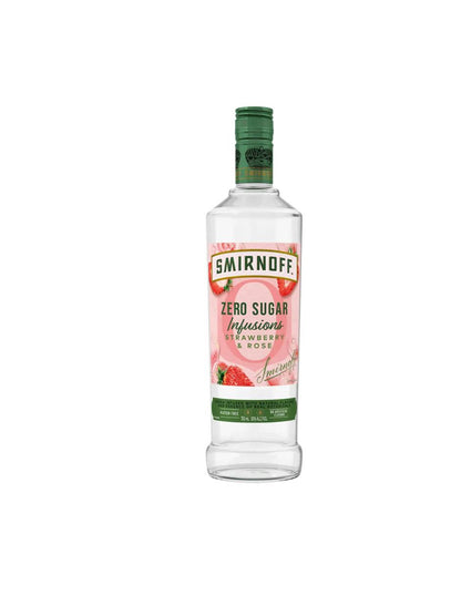 Smirnoff Vodka Infusion Strawberry & Rose sin azúcar 750ml