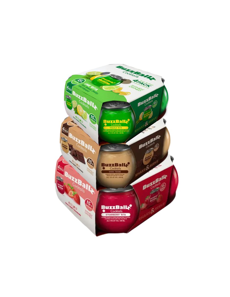 Cocktails listos para beber Buzzballz 4 pack (variedad)