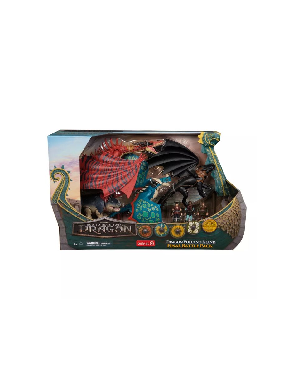 Figuras Batalla Final Vikingos y Dragones Set exclusivo Hipo, Astrid y Chimuelo