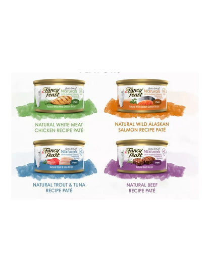 Fancy Feast Gourmet Naturals Paté Gatos Adultos 12 Pack 85 g