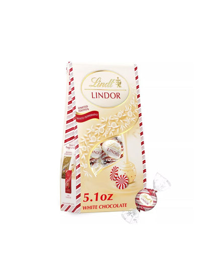 Trufas Lindt LINDOR Chocolate Blanco y Menta 144 g Navidad