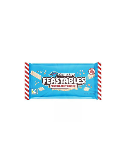 Feastables Pretzel Mint Crunch XL Chocolate Blanco 95 g Edición Limitada