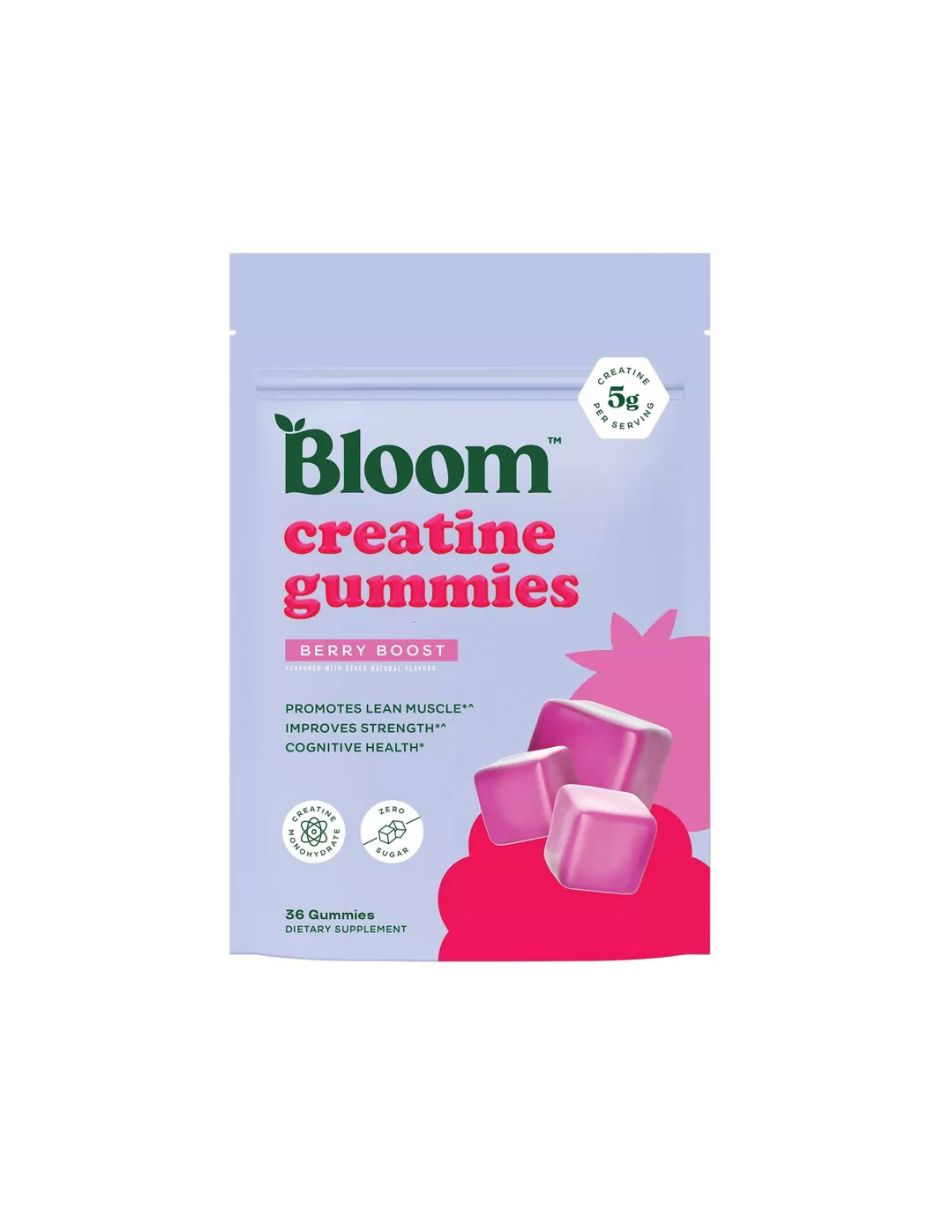Gomitas de Creatina Bloom Nutrition Frutos Rojos Veganas 12 gomitas