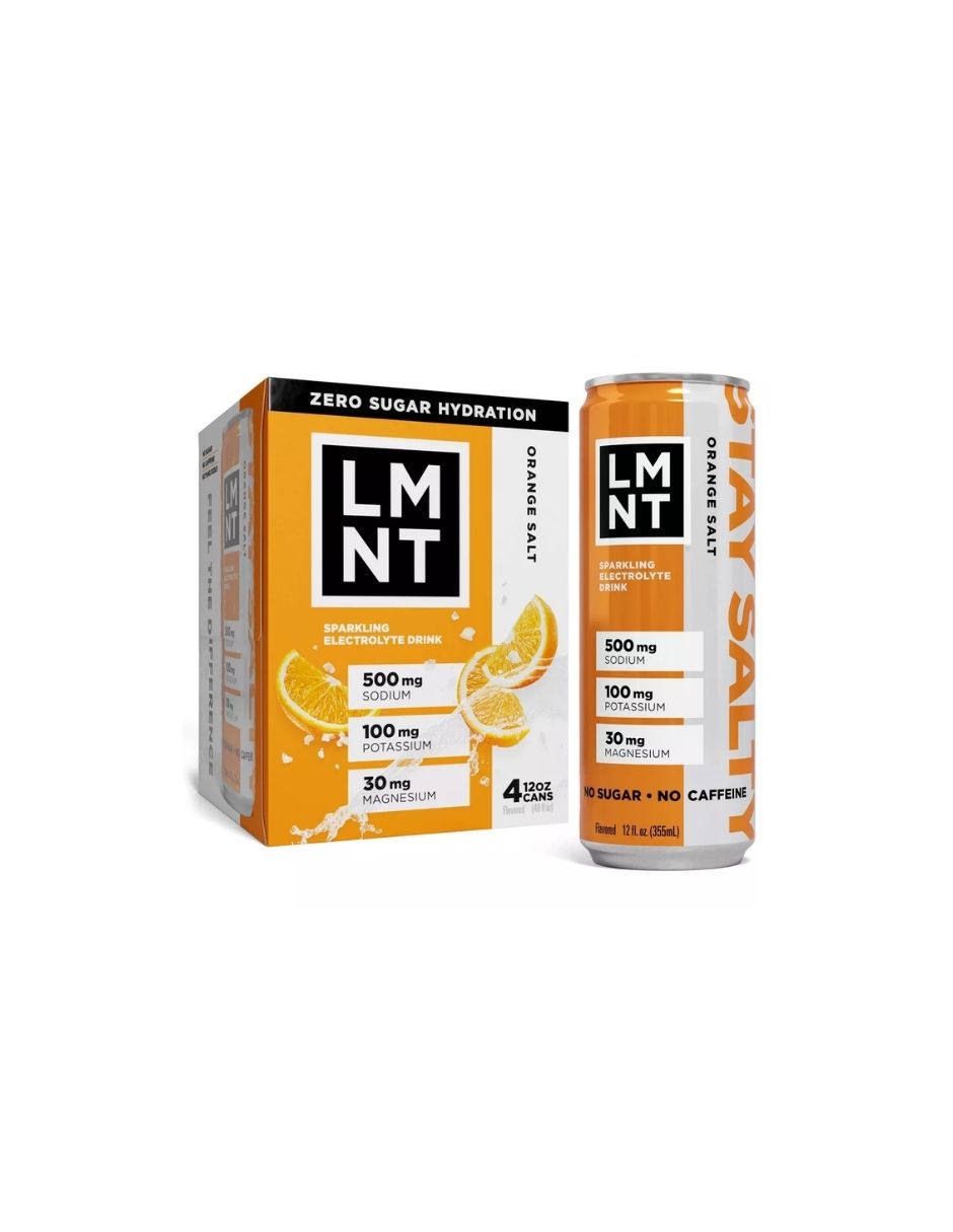 Bebida Electrolítica LMNT Naranja Sin Azúcar 4 x 355 ml