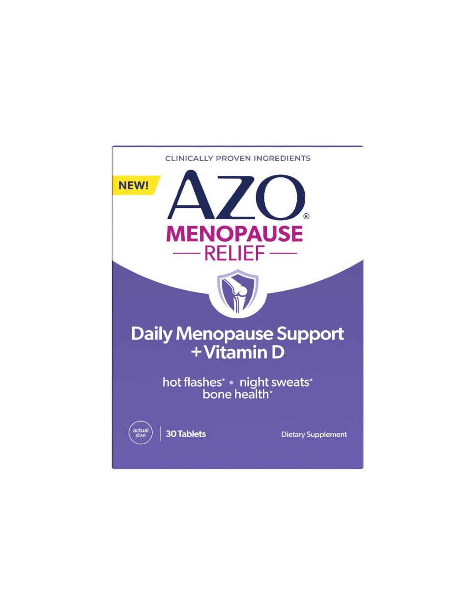 AZO Apoyo Menopausia con Vitamina D Suplemento Diario 30 cápsulas