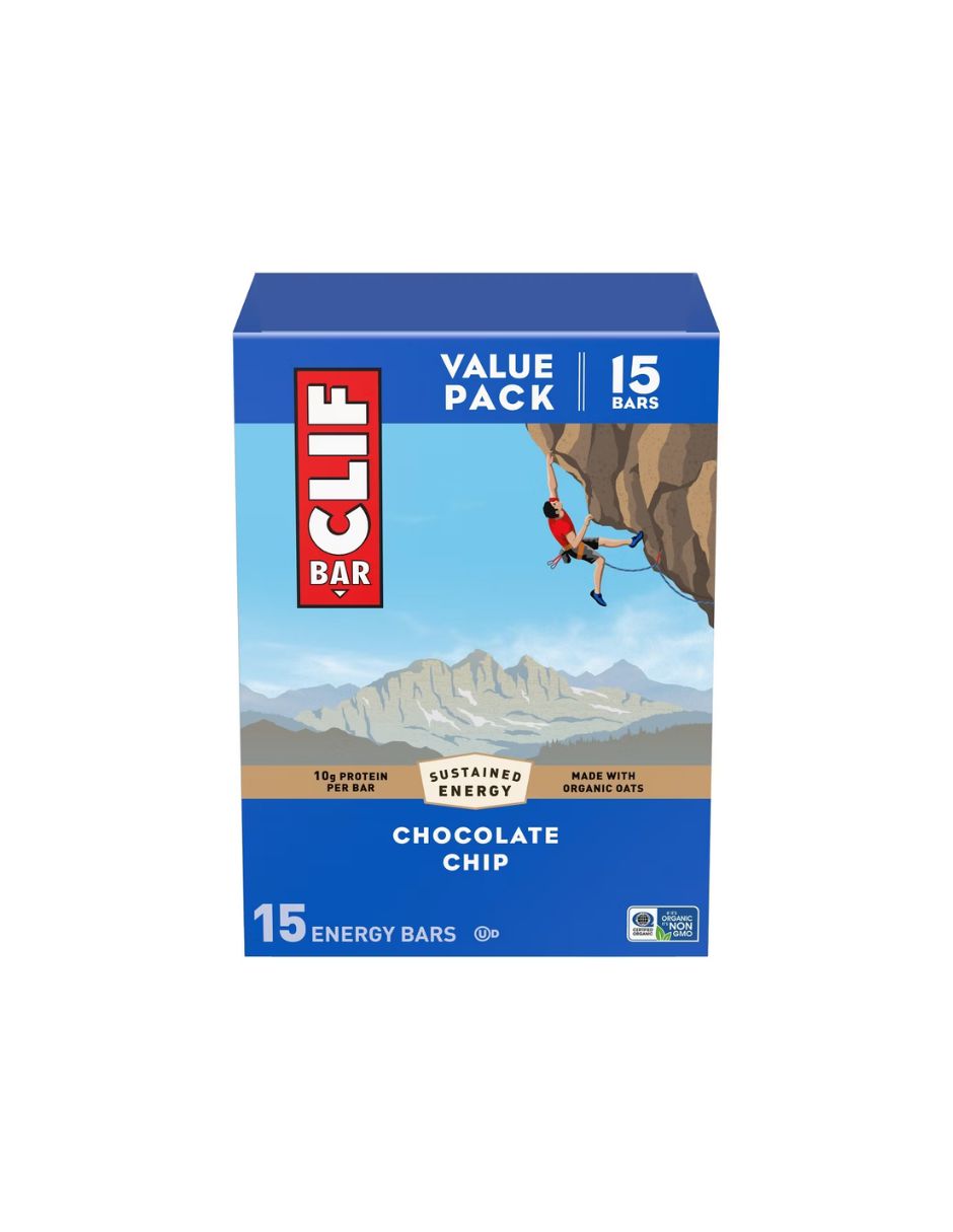 Barras de Proteína CLIF Bar Chocolate Chip 15 barras