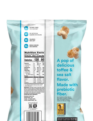 Palomitas Smartfood FiberPop Toffee y Sal Marina 163 gr