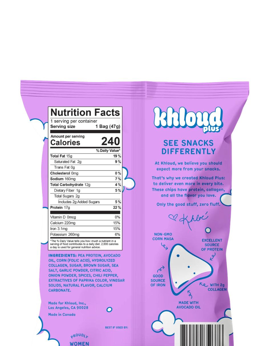 Papitas Khloud Plus con Proteína y Colágeno Sabor Sweet Heat 47 gr