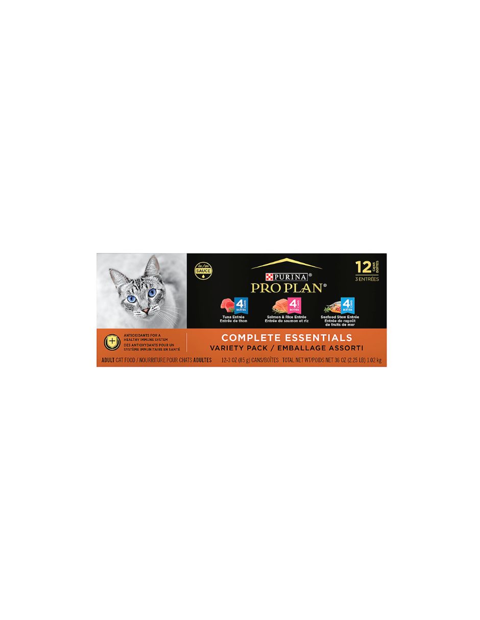 Purina Pro Plan Complete Essentials Alimento húmedo para gatos adultos 12 unidades