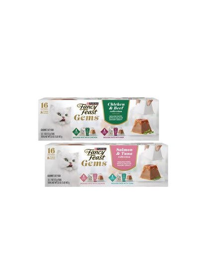 Fancy Feast Mousse Paté Comida Húmeda Gatos Adultos 12 Pack (elige sabor)