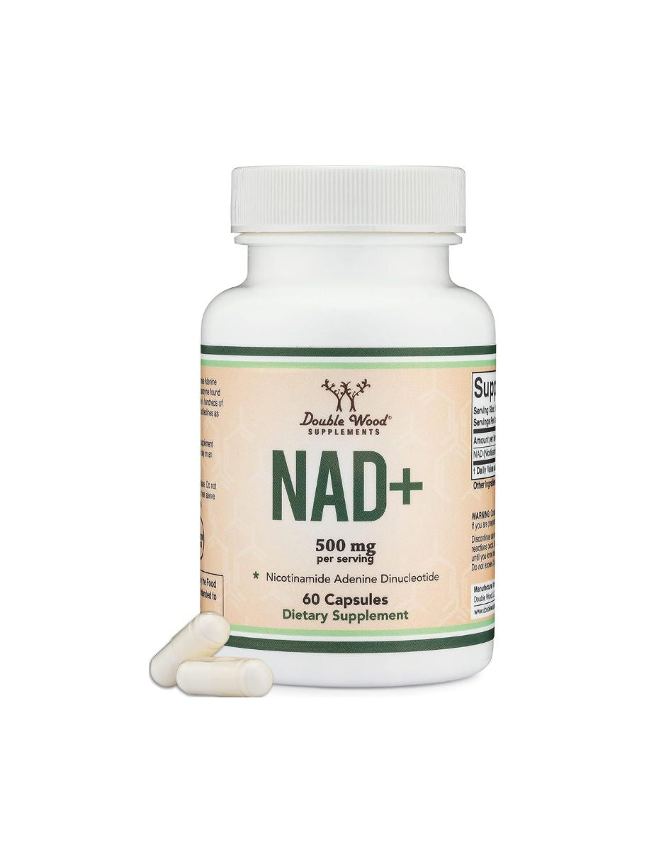 Double Wood Suplemento NAD 500 mg, 60 cápsulas