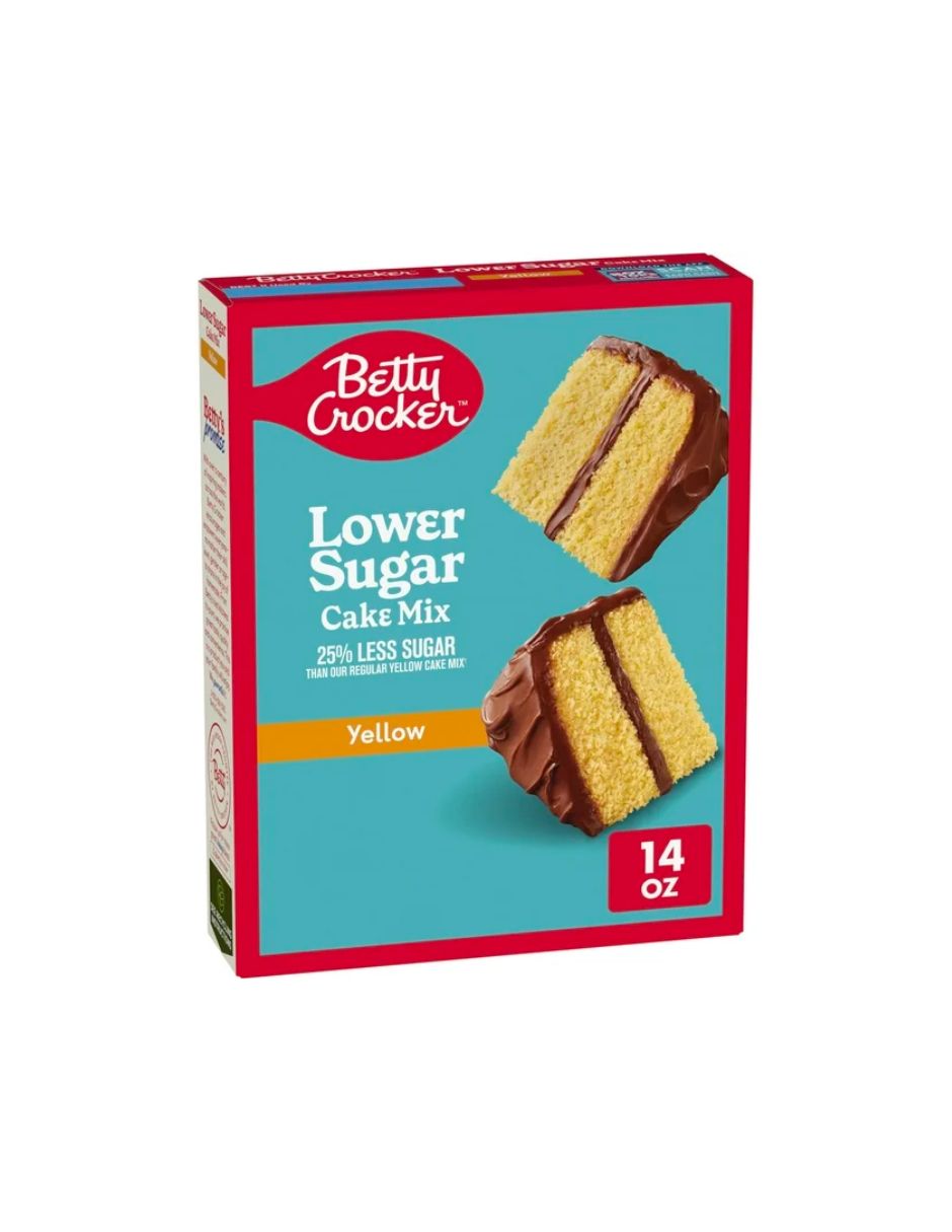 Betty Crocker mezcla para pastel Yellow bajo en azúcar 396gr