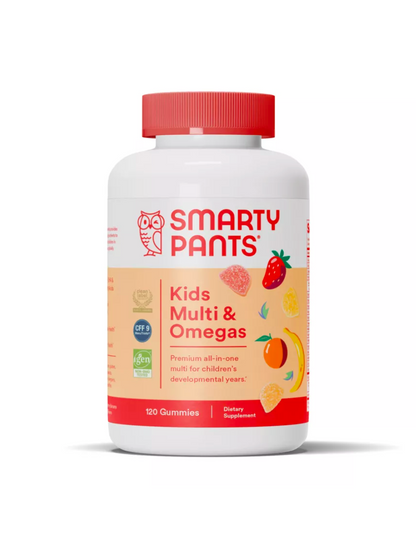 SmartyPants Gomitas Omega 3 con D3, C y B12, 120 gomitas