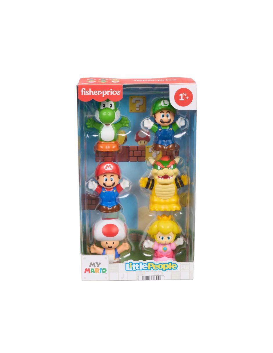 Set 6 Figuras Little People Super Mario Fisher-Price