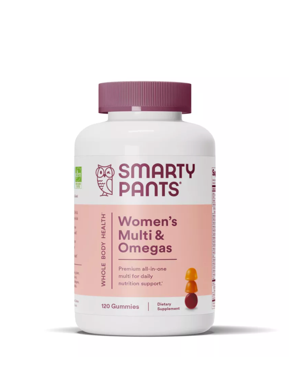 SmartyPants gomitas Omega 3 para mujeres con D3, C y B12, 120 unidades